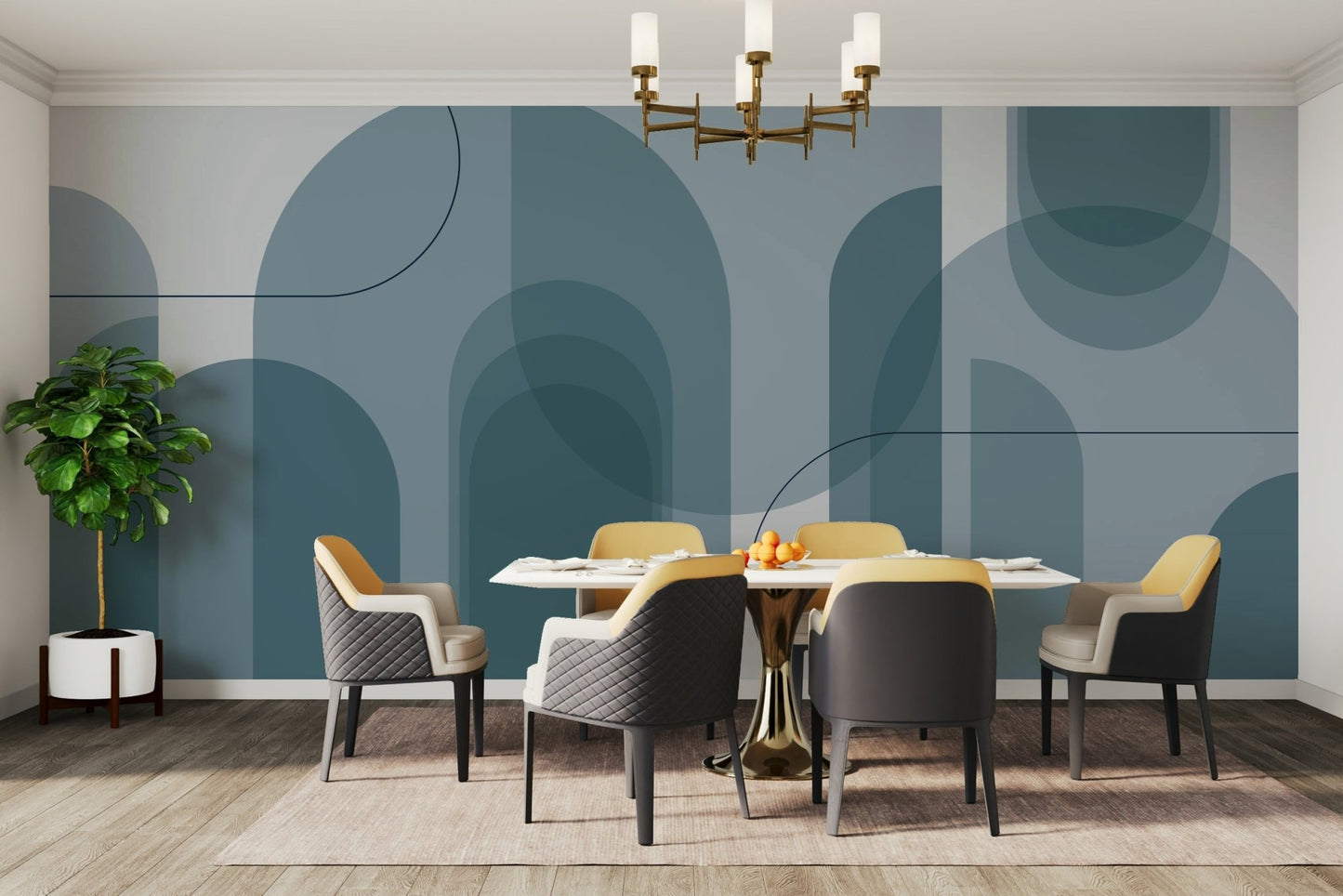 Peaceful motion mural for bedrooms
