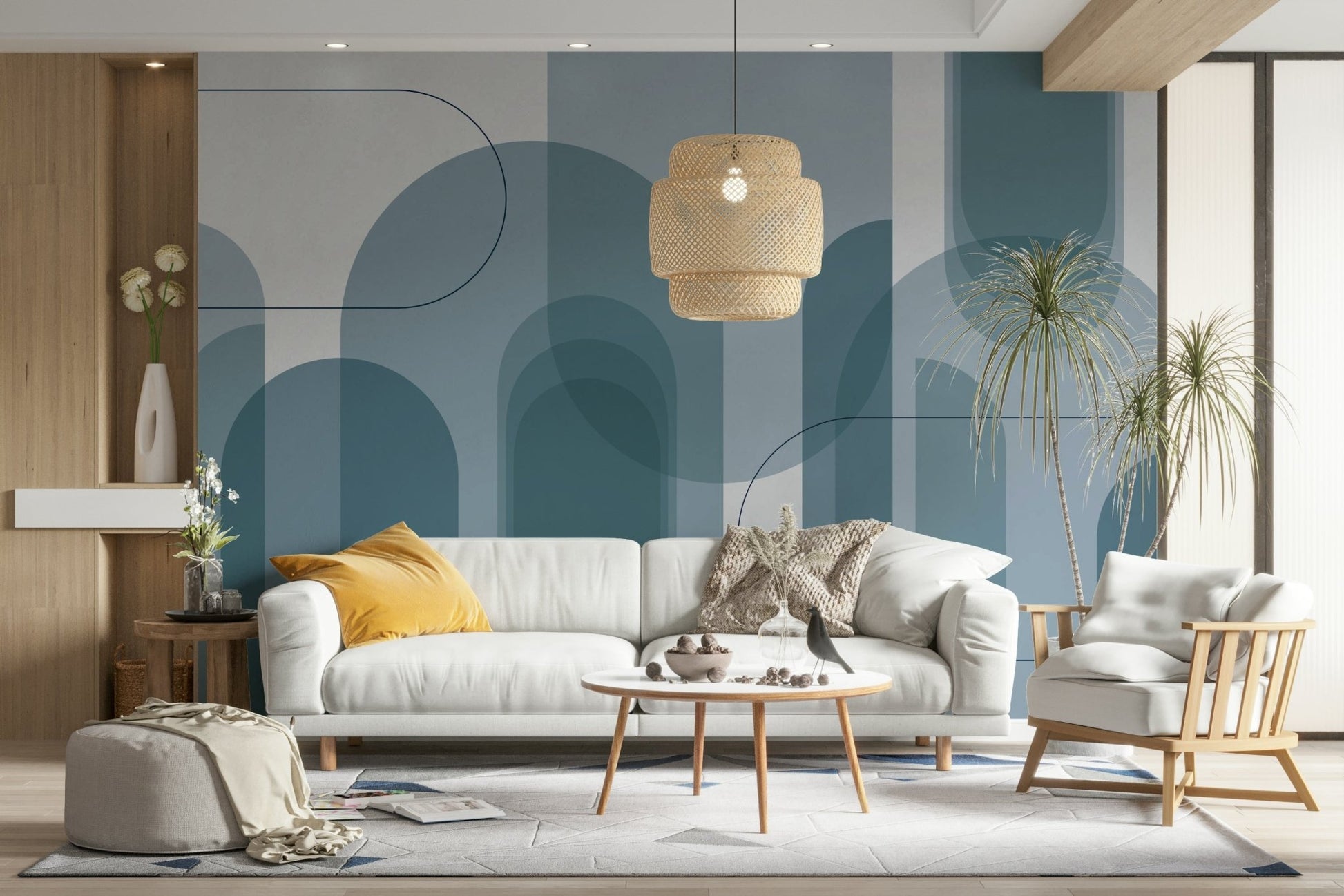 Abstract rhythm design wall mural
