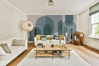 Simple rhythm pattern in soft blues
