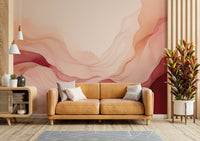 Serene blush mural to elevate your room decor.

