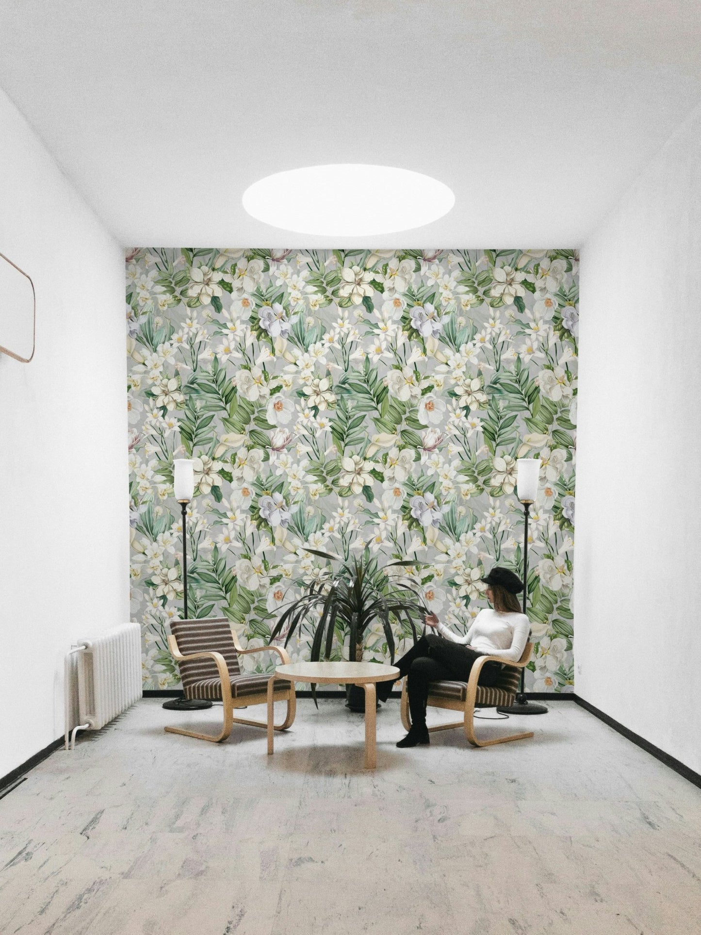 Serene Botanical Bloom Wallpaper⁠