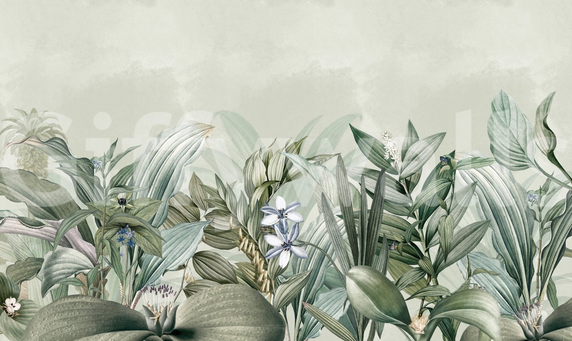 Transform your room with a botanical garden mural.

