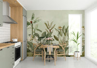 Calming botanical garden wall mural for your space.

