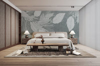 Elegant leaves wallpaper for interiors D147
