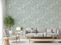 Serene Botanical Patchwork Wallpaper⁠