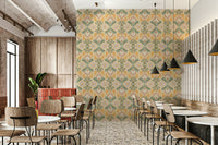 Calming botanical wall mural design, GD988