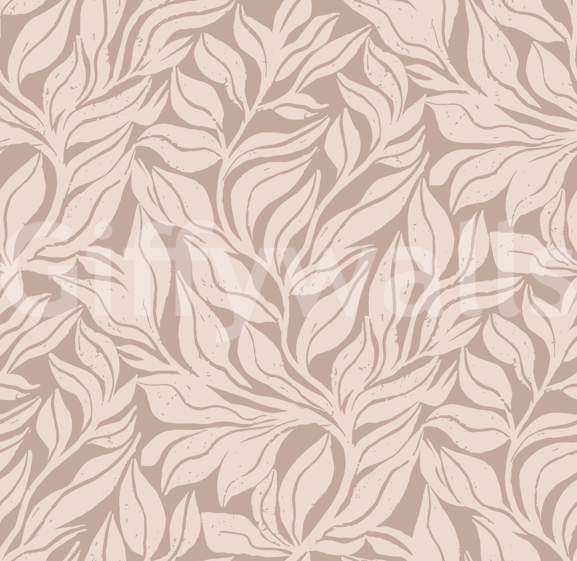 Serene nature-inspired wallpaper with botanical elements.

