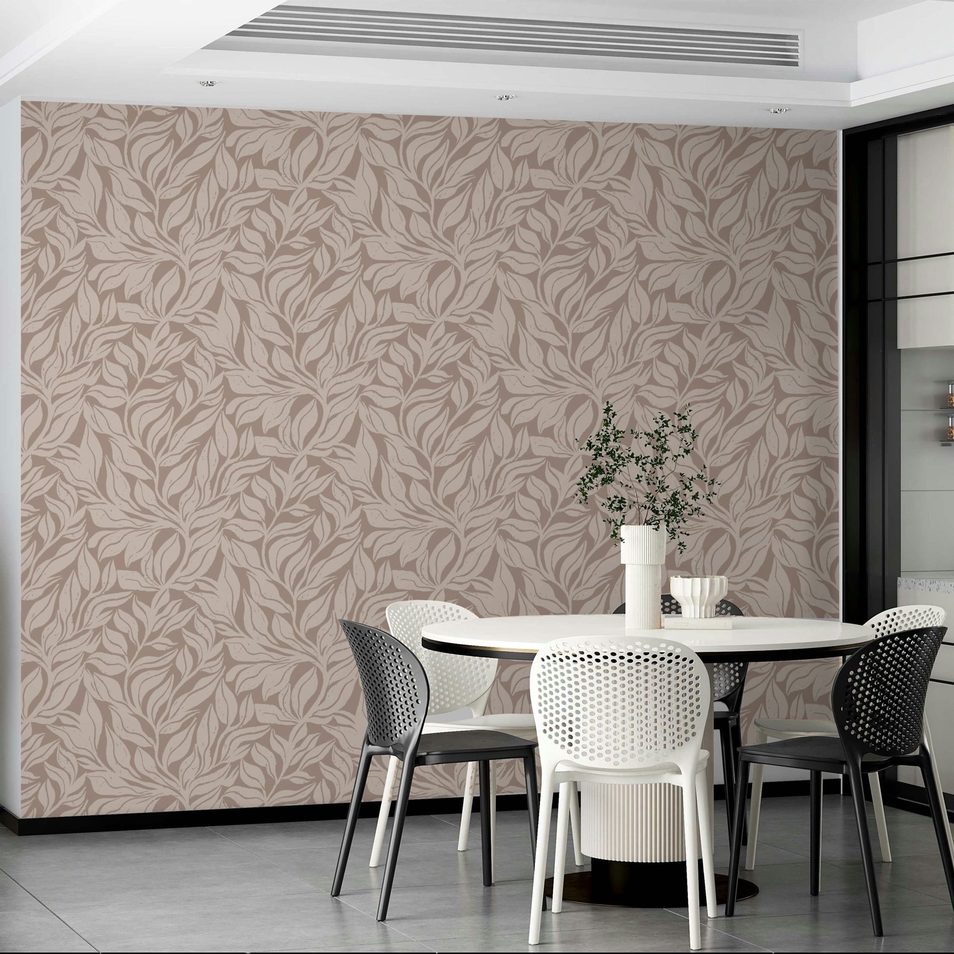Calm botanical wallpaper with delicate floral designs.

