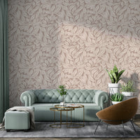 Natural botanical wallpaper for a calm, fresh look.


