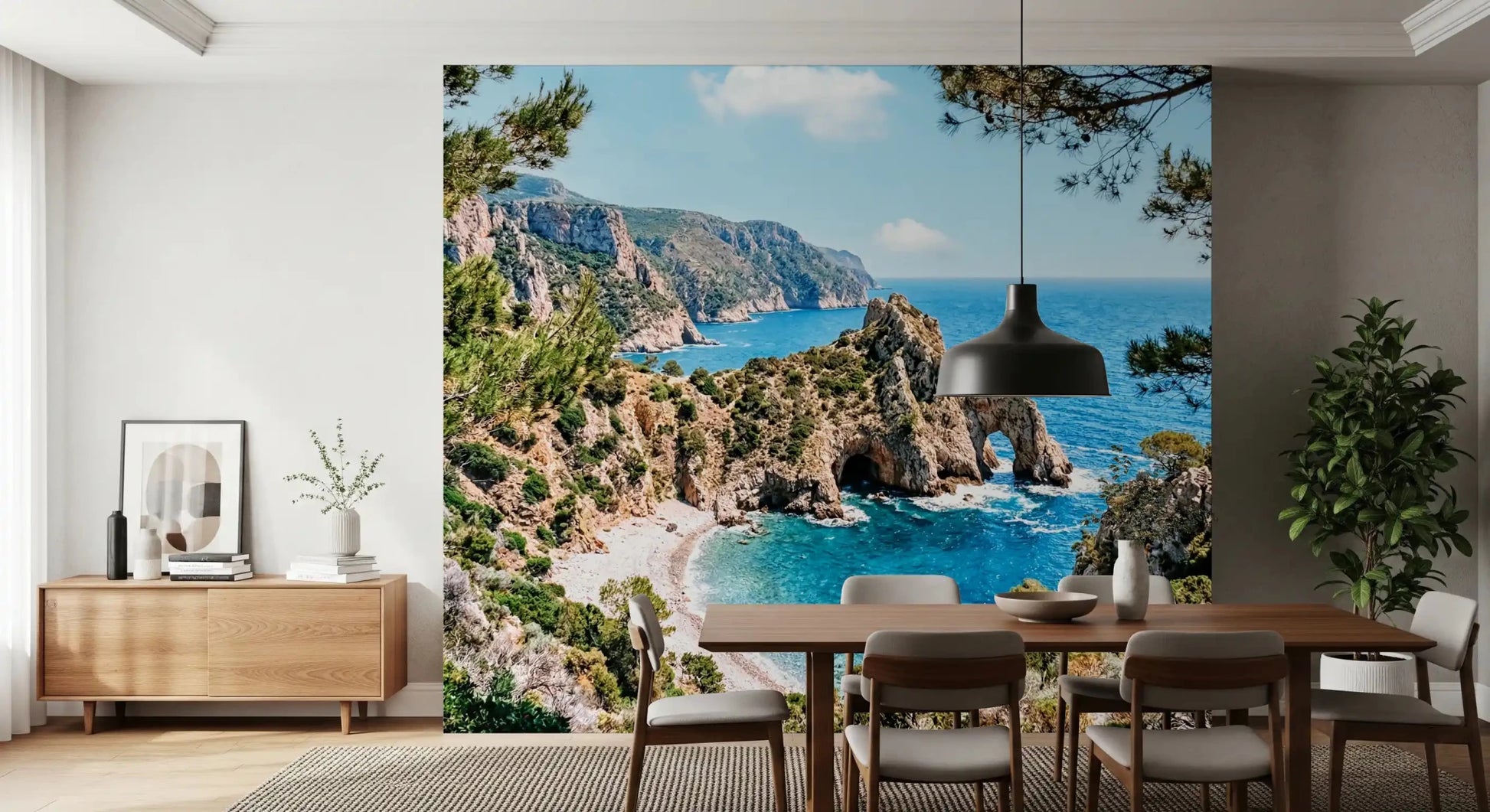 Serene Coastal Archway Wall Mural