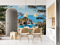 Serene Coastal Archway Wall Mural