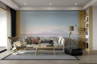 Expansive shoreline mural
