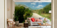 Serene Country Pathway Art Print | Tranquil Landscape Photography Wall Mural