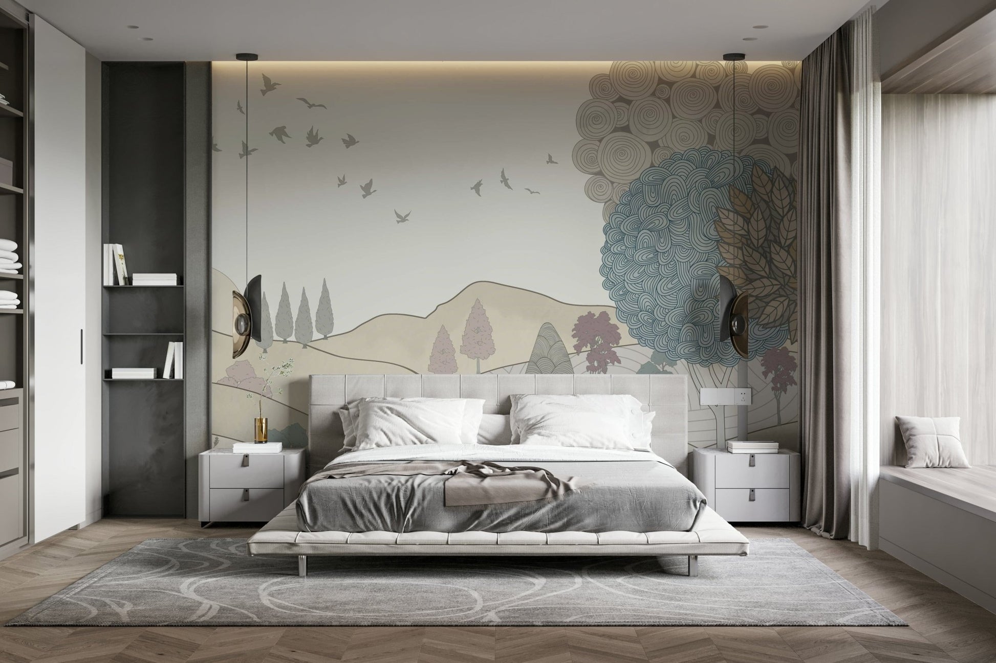 Serene Countryside Dreamscape Wallpaper