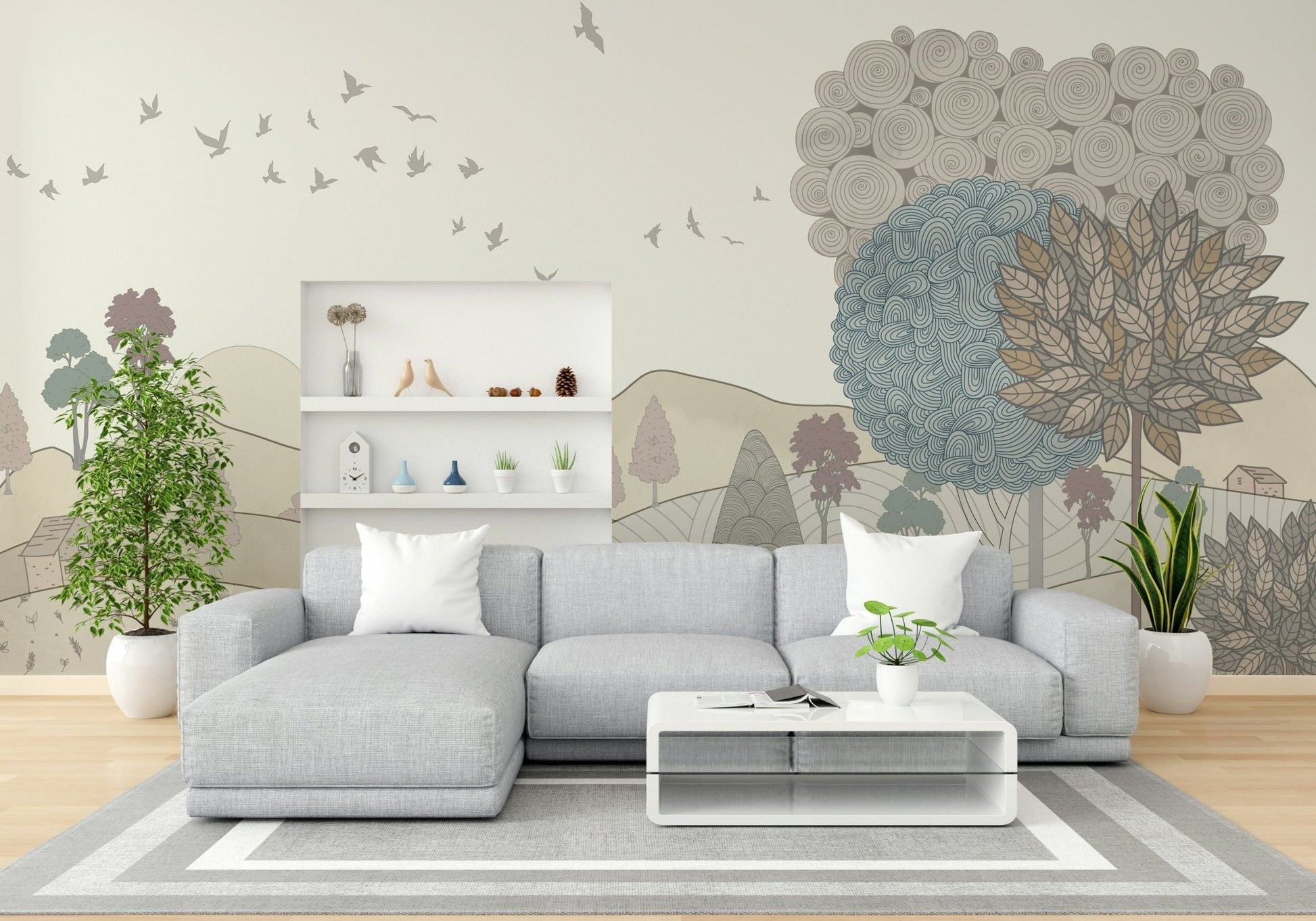 Serene Countryside Dreamscape Wallpaper