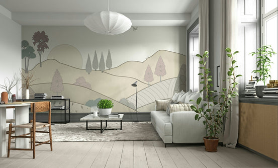 Serene Countryside Dreamscape Wallpaper GD051