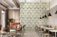 Repeating foliage layout defines Serene Deco Foliage wallpaper, GD9219