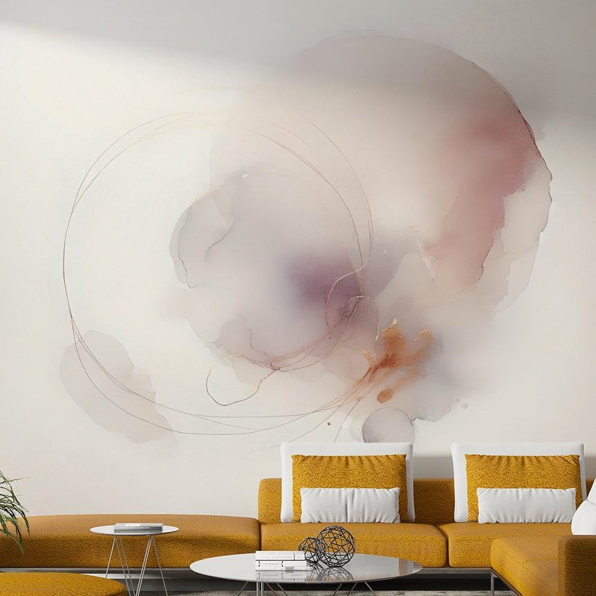 Serene Drift Wall Mural with calming blue tones, GD1635