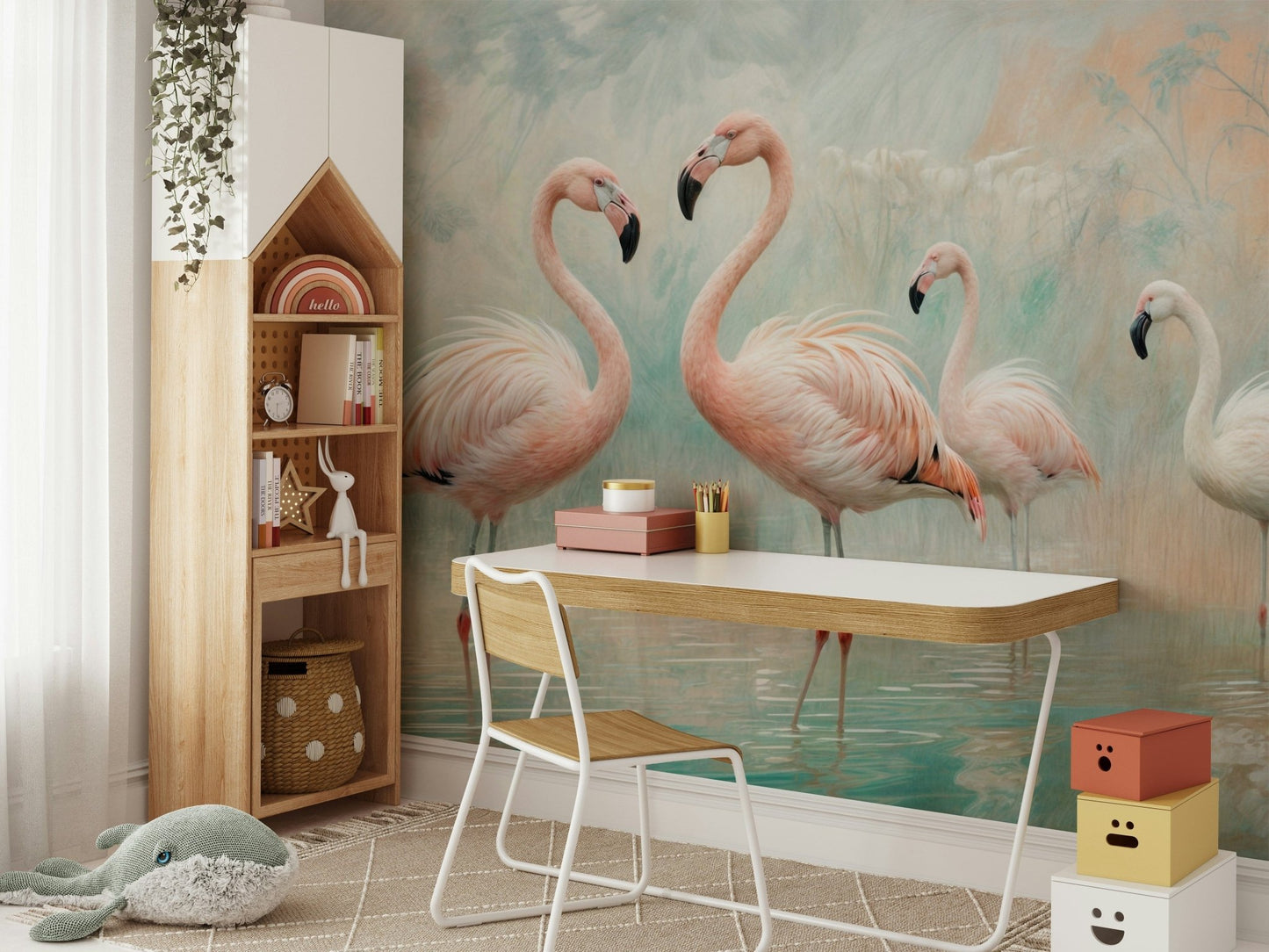 Birds with soft feathers in lagoon

