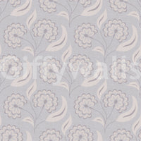 Repeating floral stems in Serene Floral Beige Wallpaper with gentle textured finish