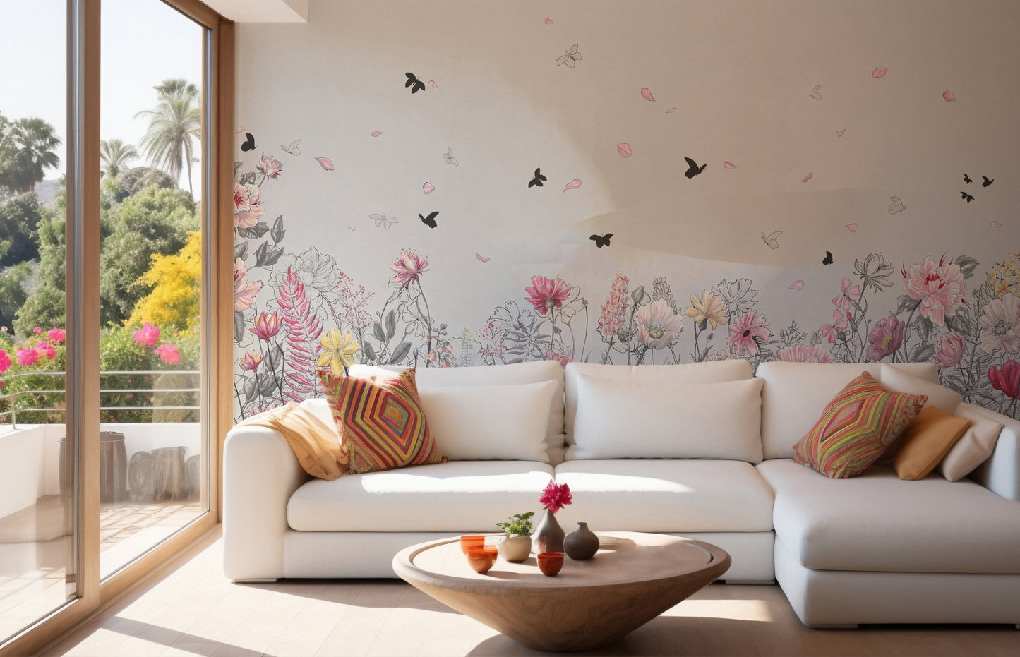 Serene Floral Orchard Wallpaper Murals A310