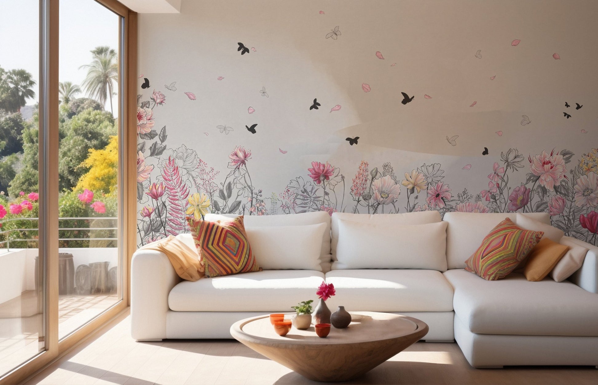 Serene Floral Orchard Wallpaper Murals A310