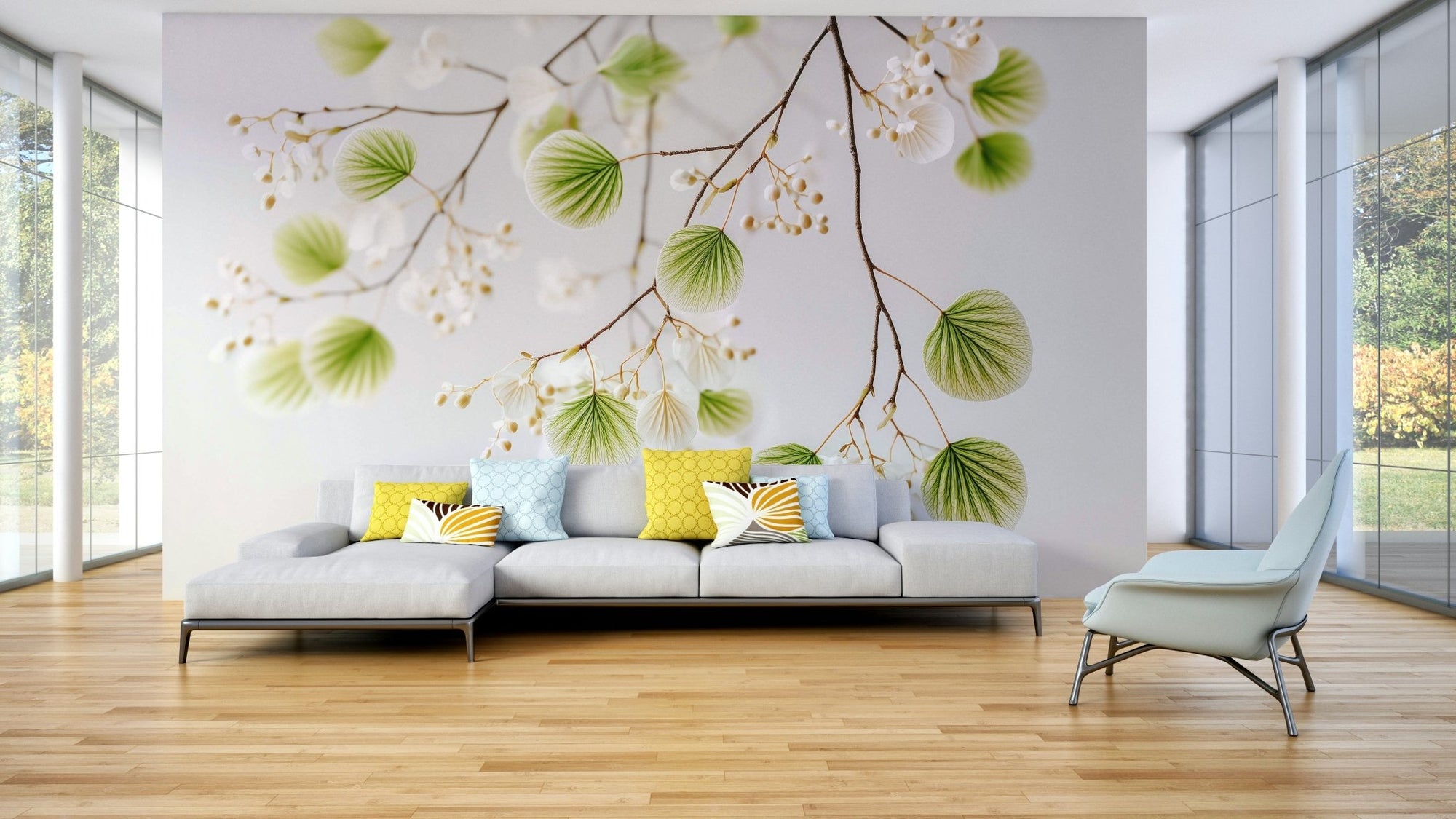 Serene Foliage Wall Mural, GD2619