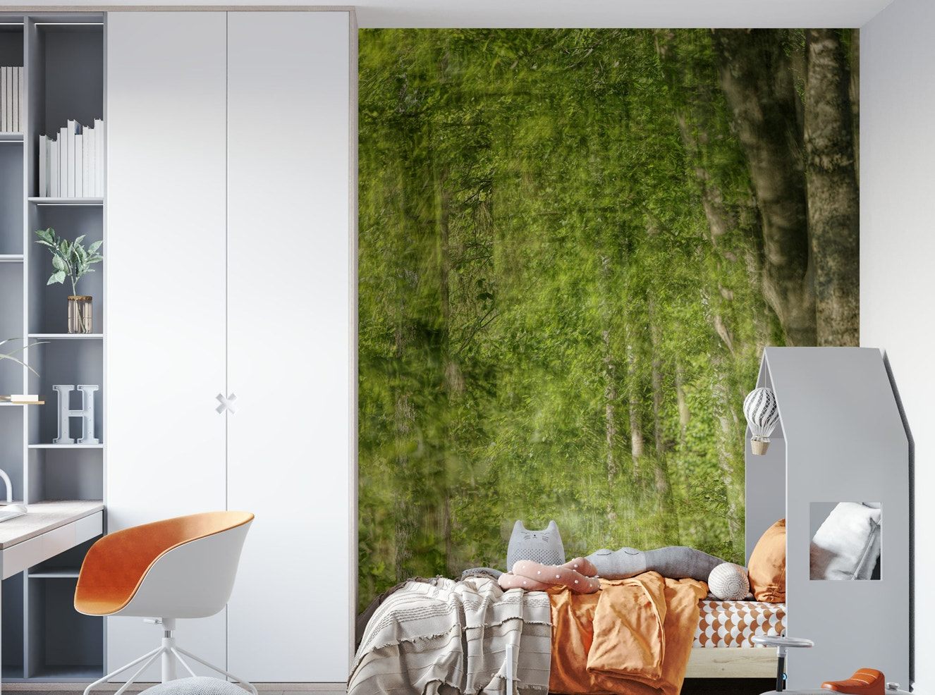 Serene forest pathway.

