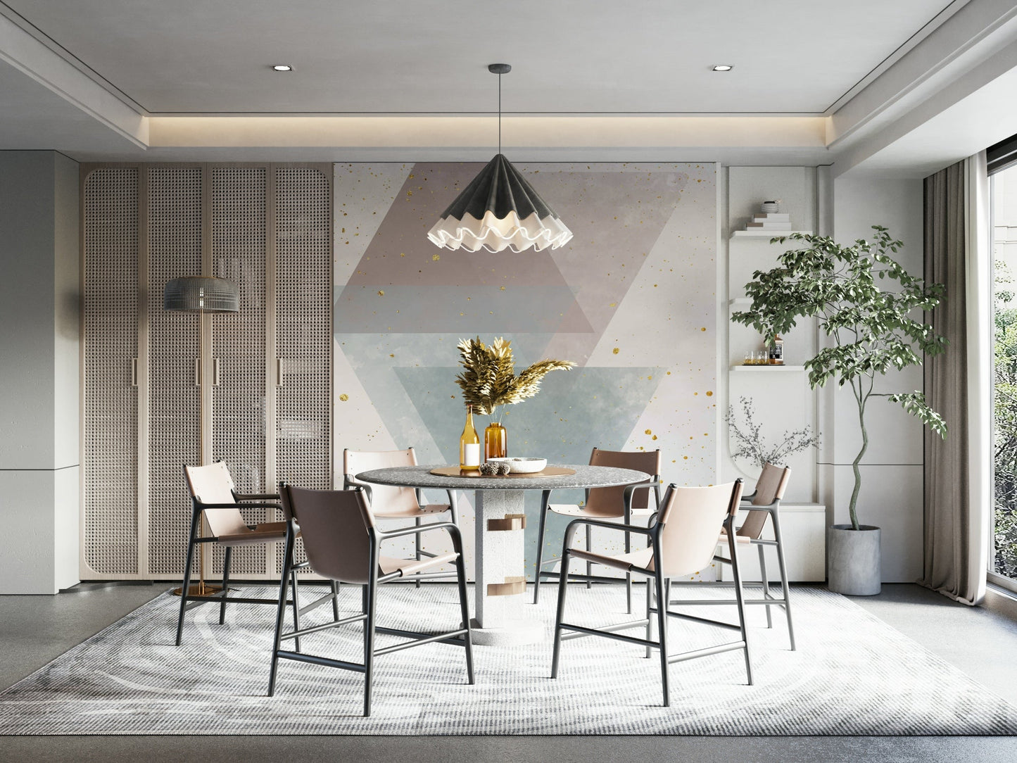 Serene Geometry Wall Mural