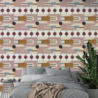 Soft abstract shape mural wallpaper

