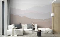 Gentle mountain layers in gradient tones, C04