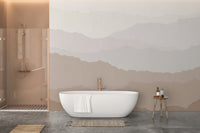 Artistic serene peaks wall mural, C04