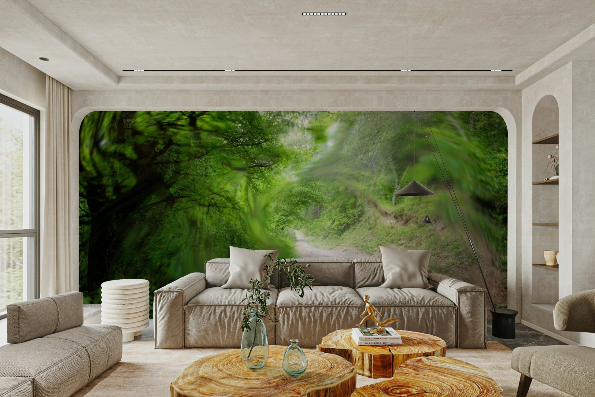 The light filters through the leaves in a gentle way.

