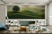 Serene Hills wallpaper with soft rolling hills design

