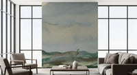 Large windowed room showcasing the nature-inspired wall murallGD9521