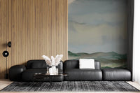 Serene Hillside Horizon wall mural creates a calm mood in a loungelGD9521