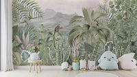 Exotic monkey jungle mural wallpaper B729
