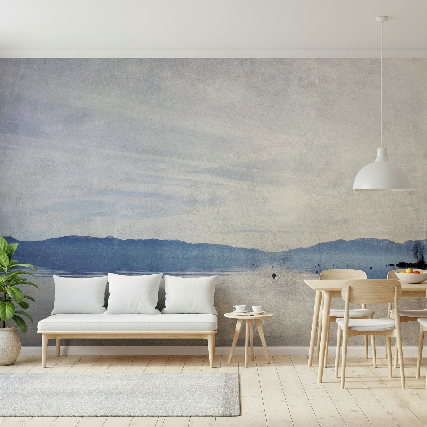 An artistic nature inspired mural for home decor.