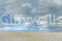 The Rolling Fields mural gives the space a classic and natural feel.

