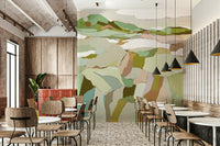 Muted rolling hills and sky wallpaper for walls

