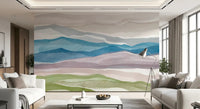 Serene Layered Horizons Wall Mural