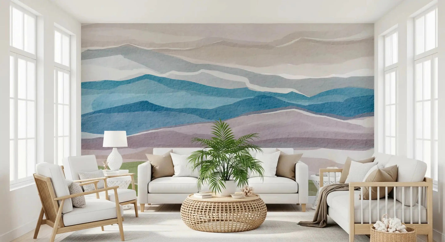 Serene Layered Horizons Wall Mural