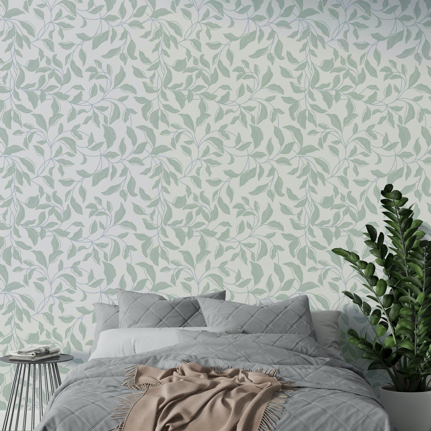 The color palette is composed of various shades of green, possibly with hints of light or dappled sunlight.
