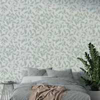 The color palette is composed of various shades of green, possibly with hints of light or dappled sunlight.

