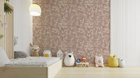 Soft leaves on textured wallpaper, GD999