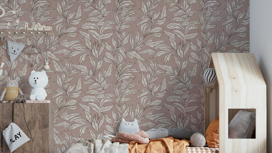 Linen Leaf wall mural

