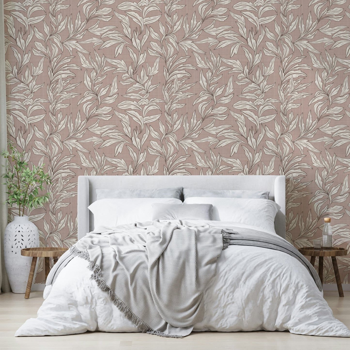 Subtle leaf pattern wallpaper, GD999