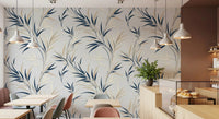 Soft beige fronds shape this Serene Leaf Sway Wall Mural design, GD9031