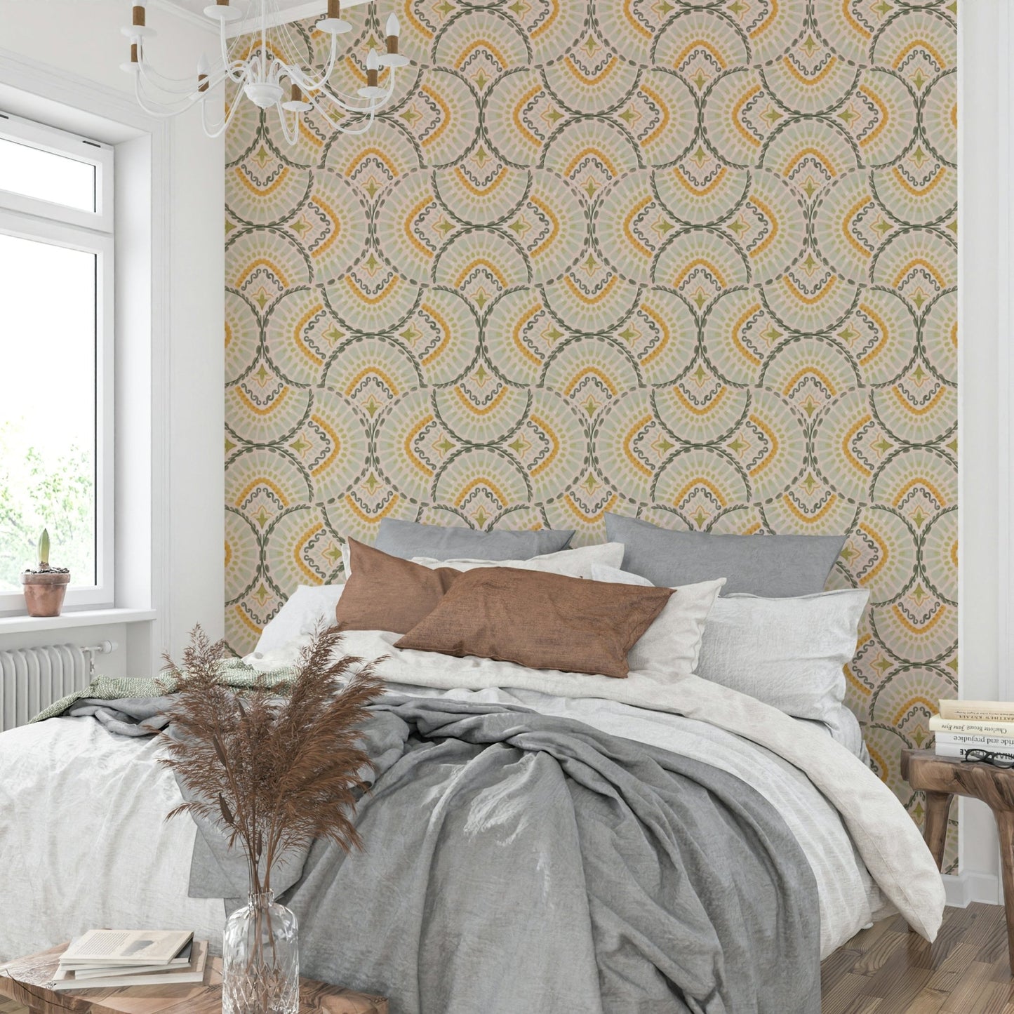 Mandala wallpaper for bedroom, GD990