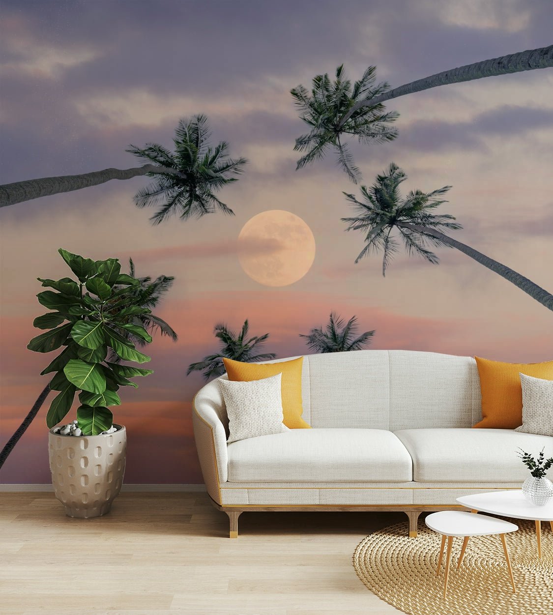 A classic palm tree wallpaper for walls.

